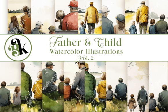 Download Father Child Watercolor Paintings Vol 2 - Premium Resources