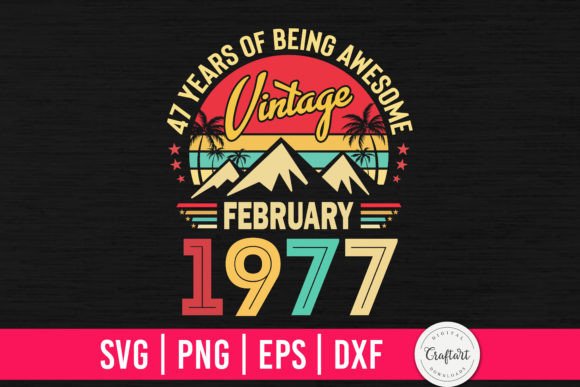 Download Vintage 1977 February 47th Birthday - 1977 Collection